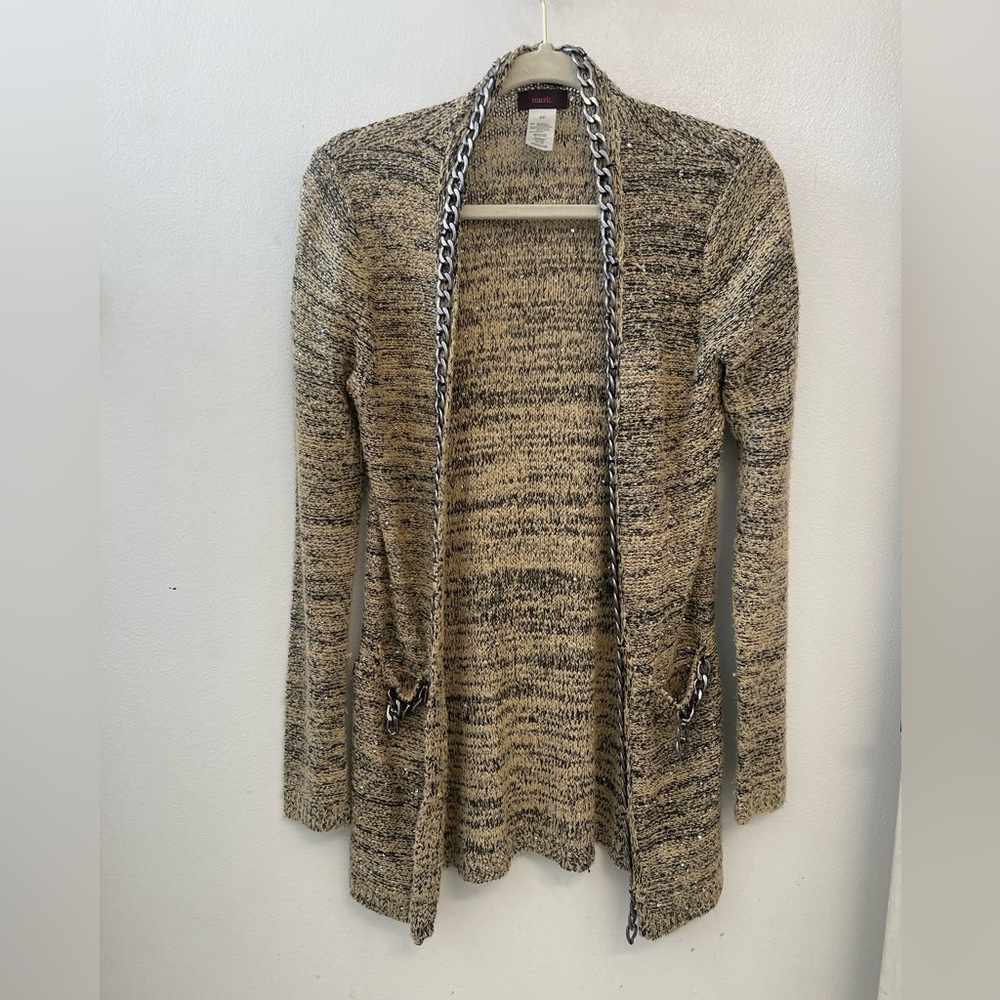 mark. Open Jacket with Silver Glitter-like Shimmer